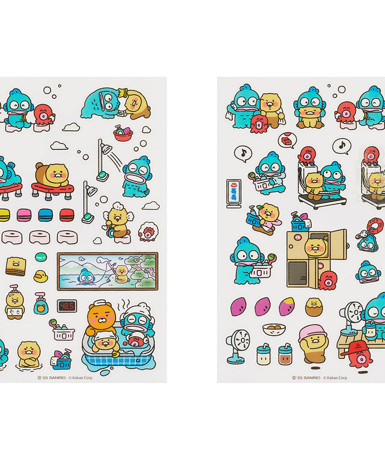X Friends Clear Sticker Blue Ryan&Chunsik - Korean kawaii Kakao Friends | Koolseoul