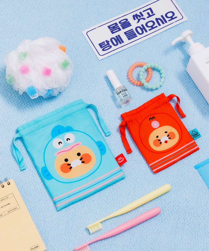 X Friends Pouch Set(2P) Chunsik - Authentic Kakao Friends from Korea | Koolseoul