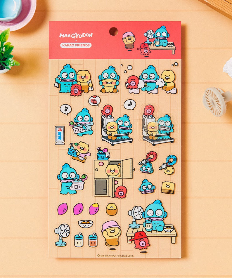 X Friends Clear Sticker Red Chunsik - Authentic Kakao Friends from Korea | Koolseoul
