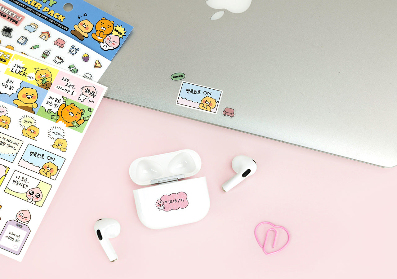 Sticker Set 3P - Official Kakao Friends merchandise | Koolseoul