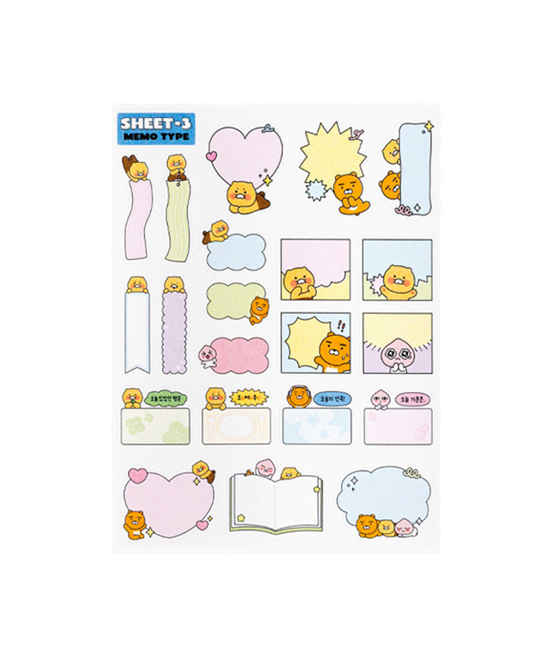 Sticker Set 3P - Authentic Kakao Friends from Korea | Koolseoul