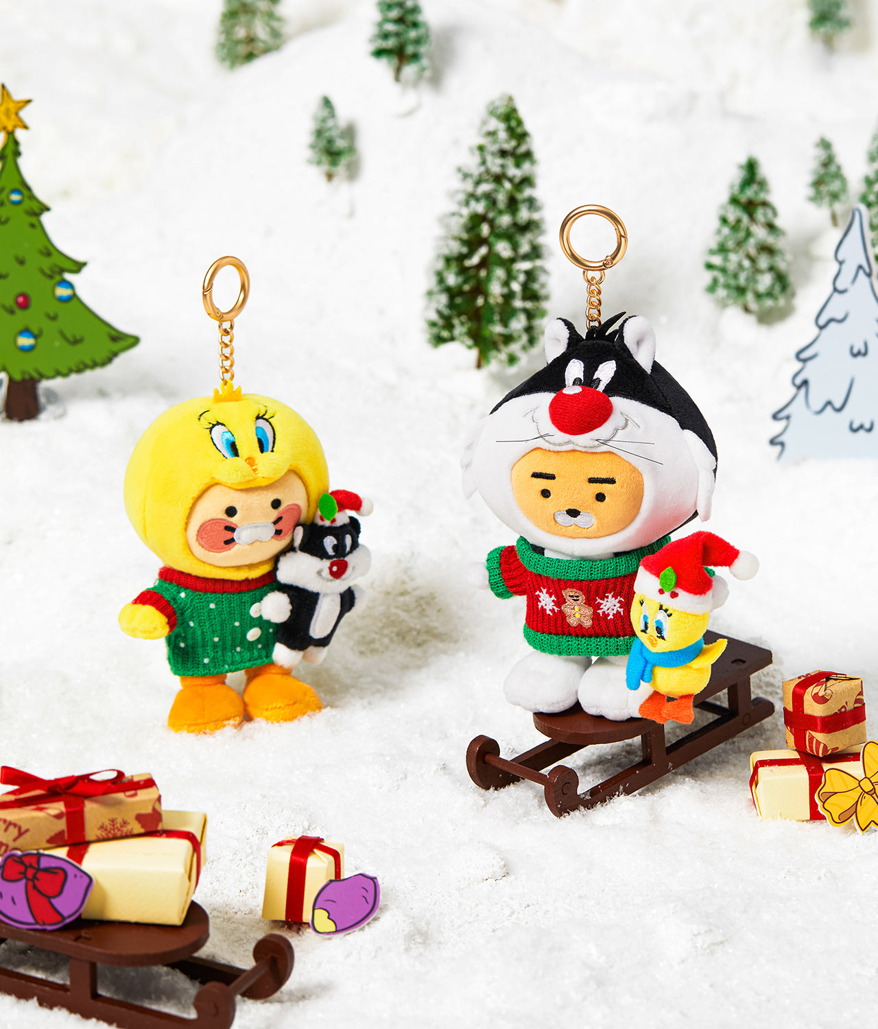 X Friends Keychain Plush Ryan - Official Kakao Friends merchandise | Koolseoul
