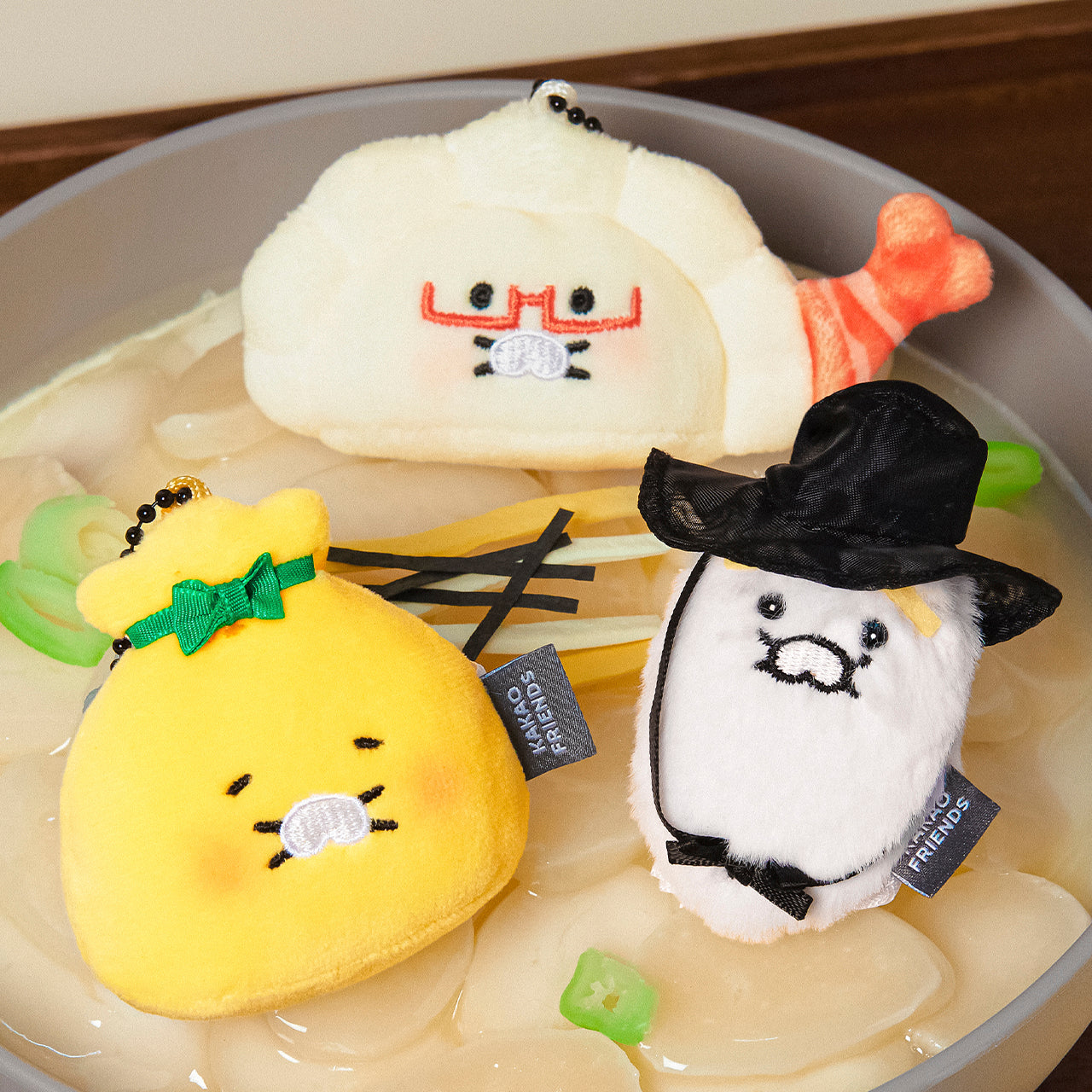 Keychain Plush 3P Set Chunsik - Korean kawaii Kakao Friends | Koolseoul