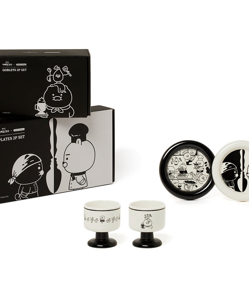[] XFriends 2P Set Ryan&Chunsik Tableware - Korean kawaii Kakao Friends | Koolseoul