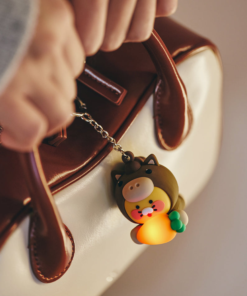 LED Figurine Keychain Chunsik - Authentic Kakao Friends from Korea | Koolseoul