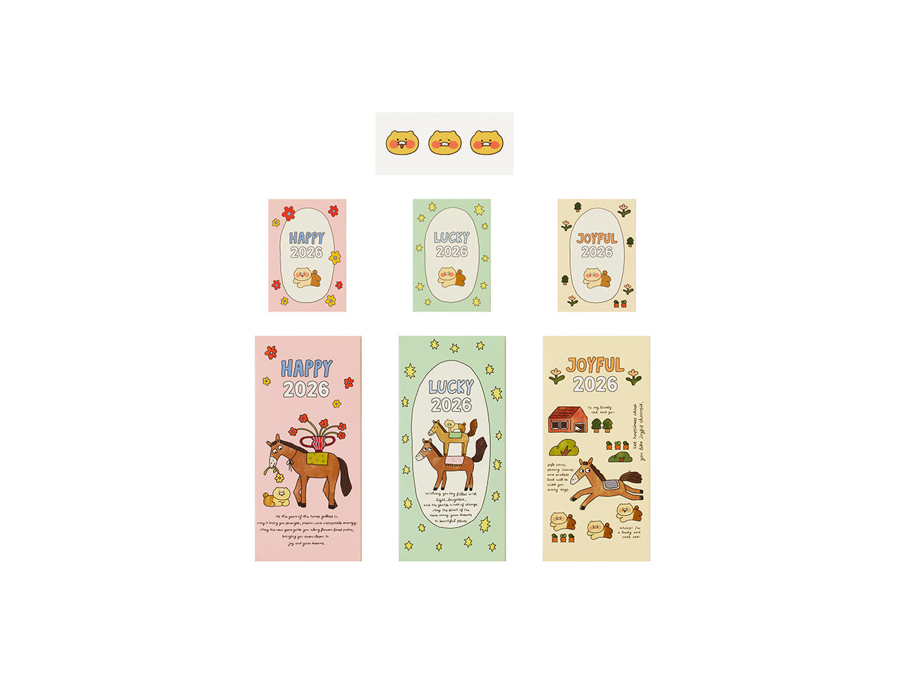Set(3P) Chunsik Greeting Card - Authentic Kakao Friends from Korea | Koolseoul