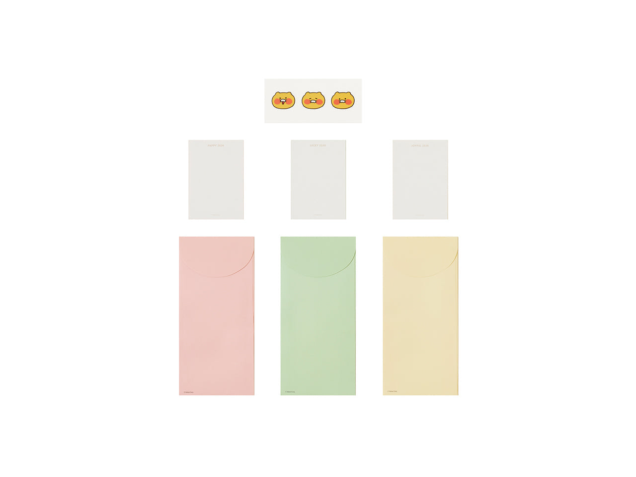 Set(3P) Chunsik Greeting Card - Korean kawaii Kakao Friends | Koolseoul