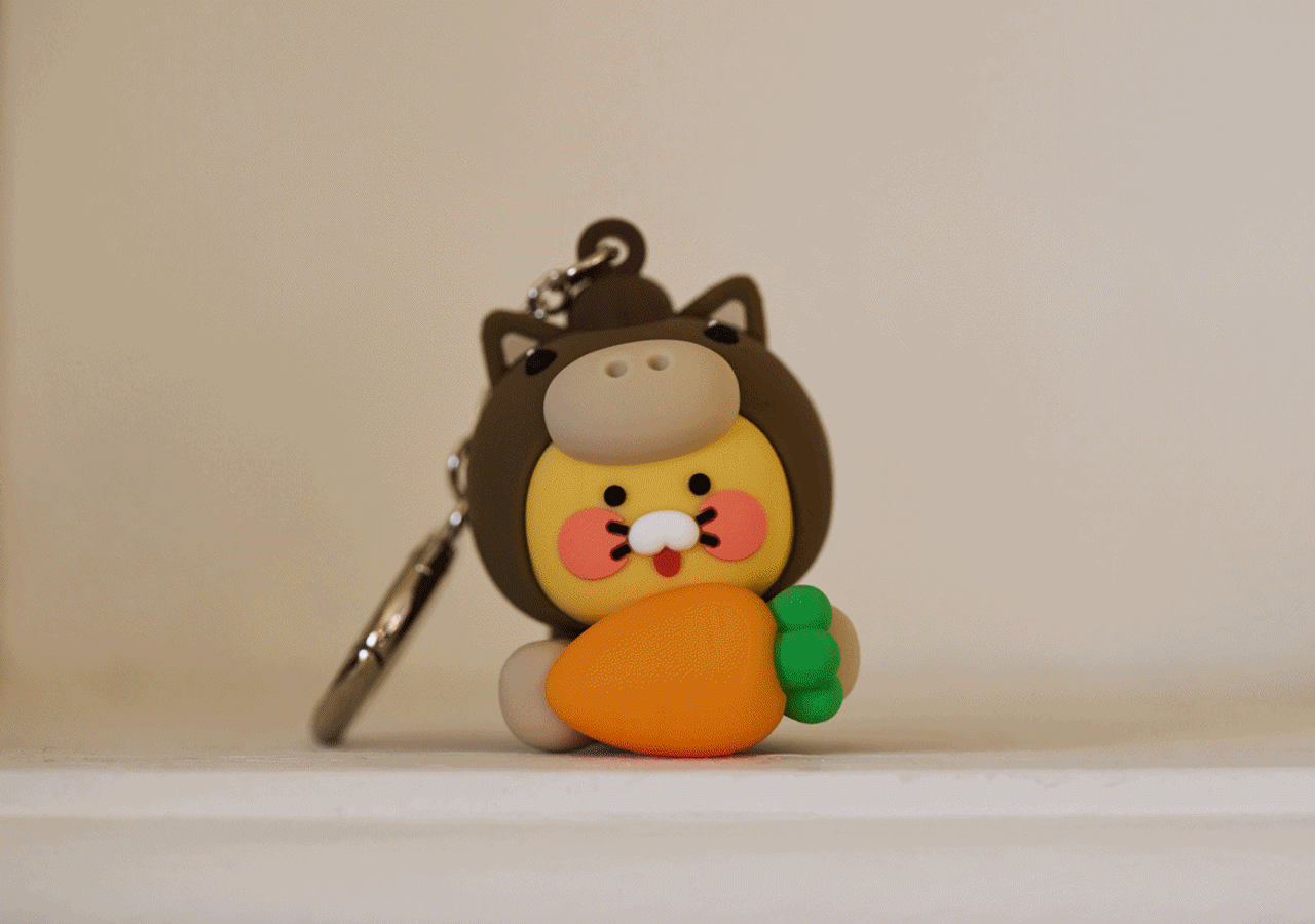 LED Figurine Keychain Chunsik - Official Kakao Friends merchandise | Koolseoul