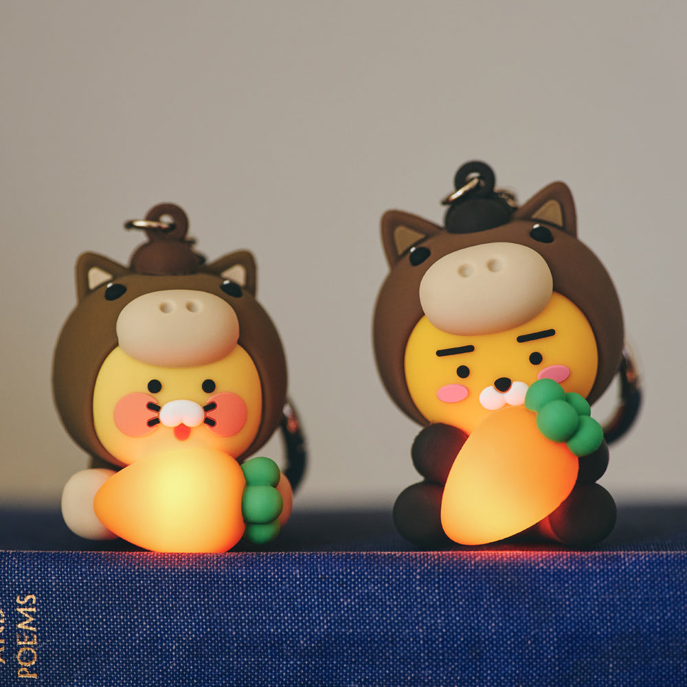 LED Figurine Keychain Chunsik - Authentic Kakao Friends from Korea | Koolseoul