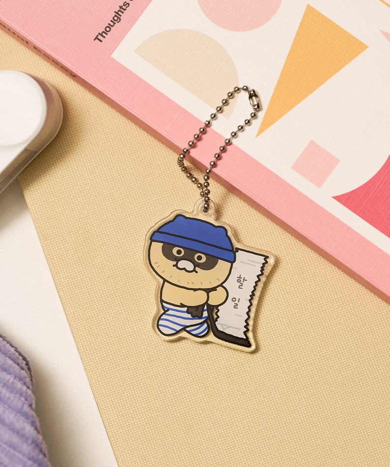 Acrylic Keychain(5 1) Chunsik - Authentic Kakao Friends from Korea | Koolseoul