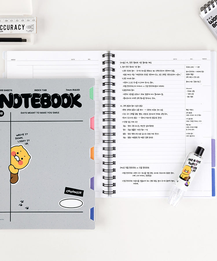 PP Notebook Chunsik Stationery - Official Kakao Friends merchandise | Koolseoul