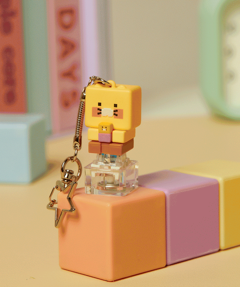 LED Cap Figurine Keychain Chunsik - Authentic Kakao Friends from Korea | Koolseoul