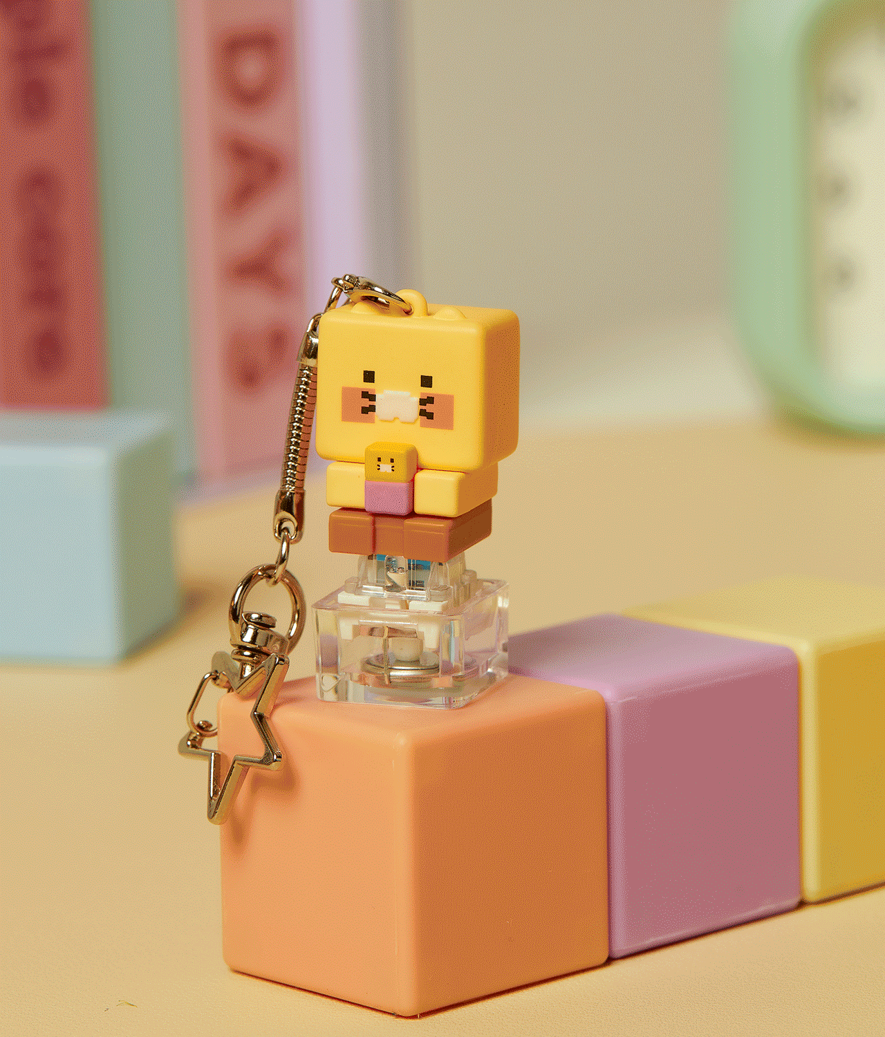 LED Cap Figurine Keychain Chunsik - Authentic Kakao Friends from Korea | Koolseoul