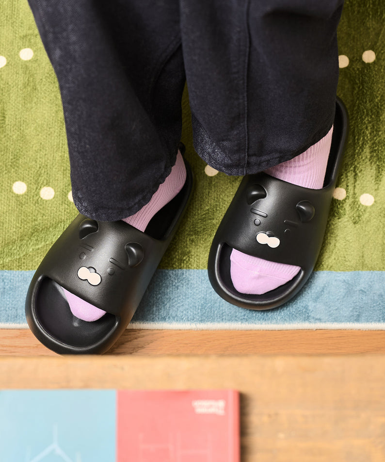 Black Slippers Homme Ryan - Korean kawaii Kakao Friends | Koolseoul