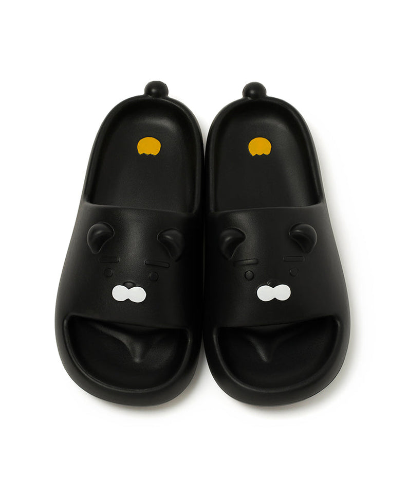 Black Slippers Homme Ryan - Authentic Kakao Friends from Korea | Koolseoul