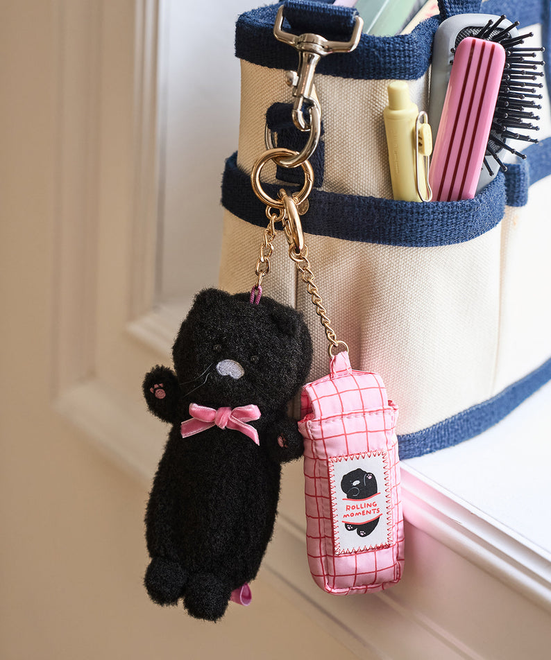 Black Baume Levres Keychain Chunsik - Authentic Kakao Friends from Korea | Koolseoul