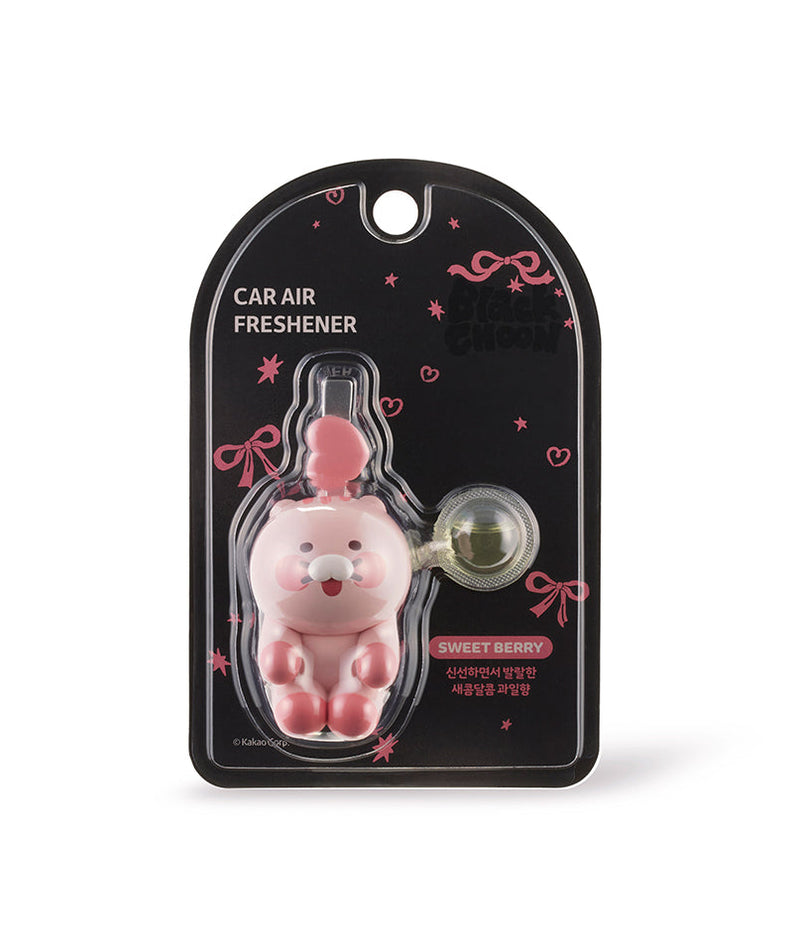 Black Car Air Freshener Rose Chunsik - Authentic Kakao Friends from Korea | Koolseoul
