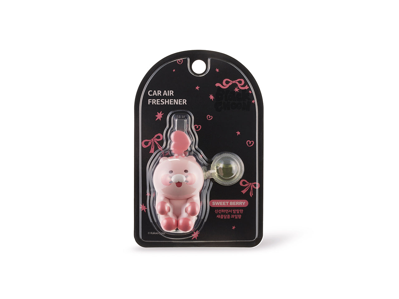 Black Car Air Freshener Rose Chunsik - Authentic Kakao Friends from Korea | Koolseoul