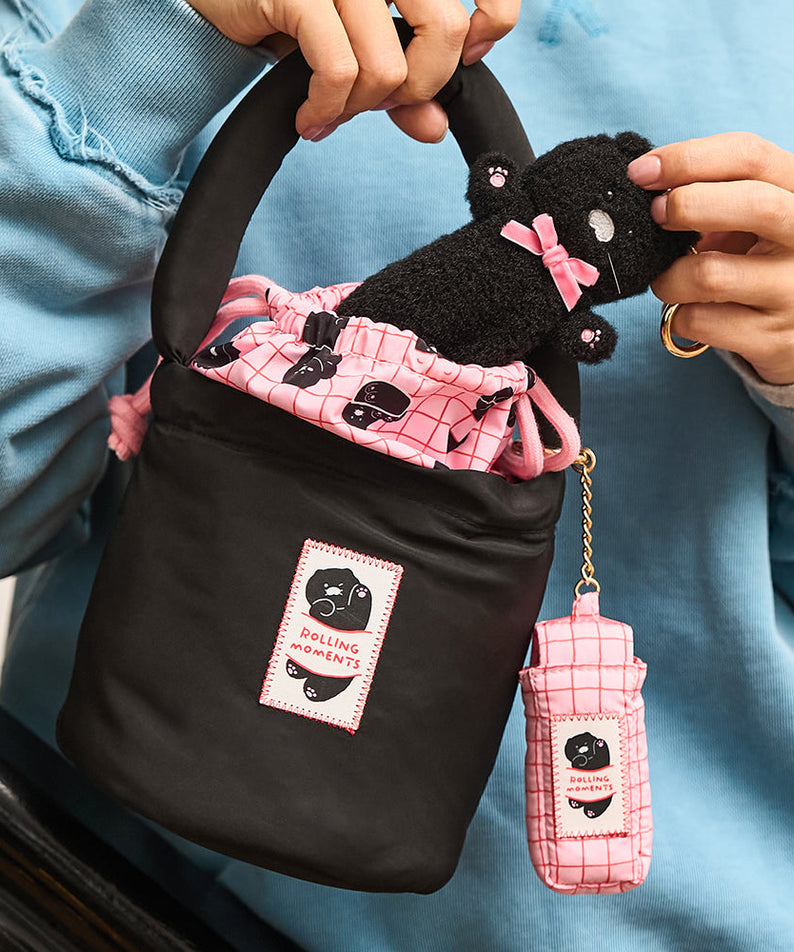 Black Pouch Chunsik - Authentic Kakao Friends from Korea | Koolseoul