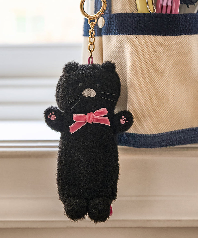 Black Plush Baume Levres Keychain Chunsik - Authentic Kakao Friends from Korea | Koolseoul