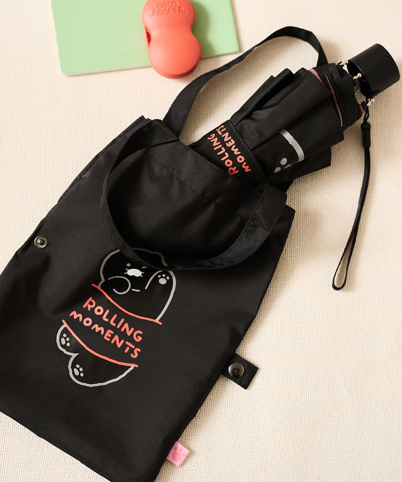 Black MiniPochette Umbrella Chunsik - Authentic Kakao Friends from Korea | Koolseoul