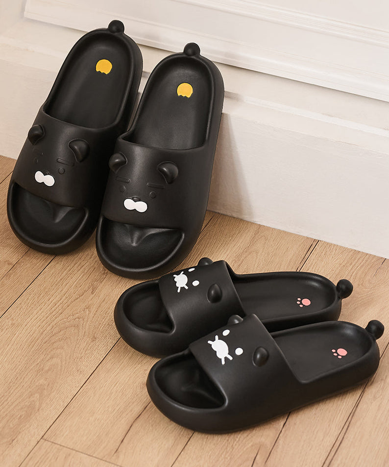 Black Slippers Women Chunsik - Authentic Kakao Friends from Korea | Koolseoul