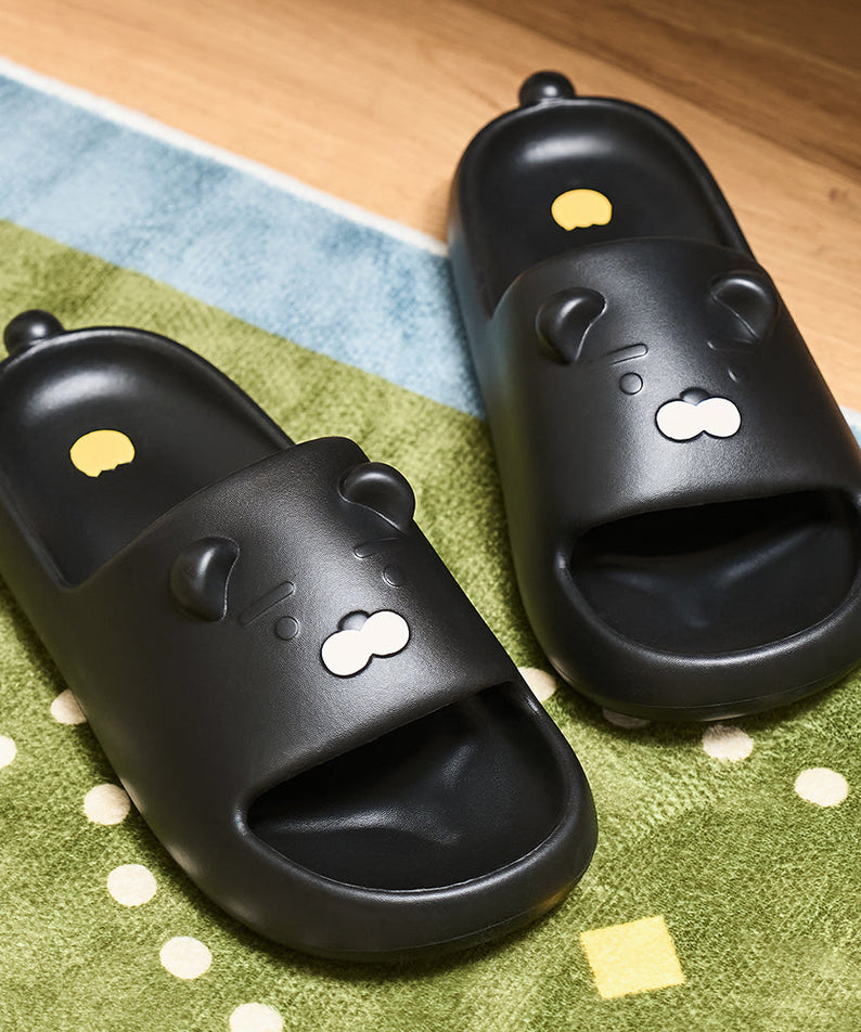Black Slippers Homme Ryan - Authentic Kakao Friends from Korea | Koolseoul