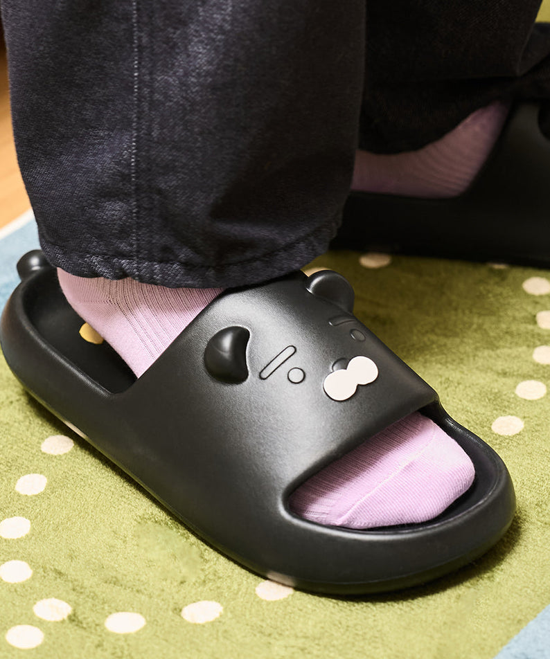 Black Slippers Homme Ryan - Korean kawaii Kakao Friends | Koolseoul