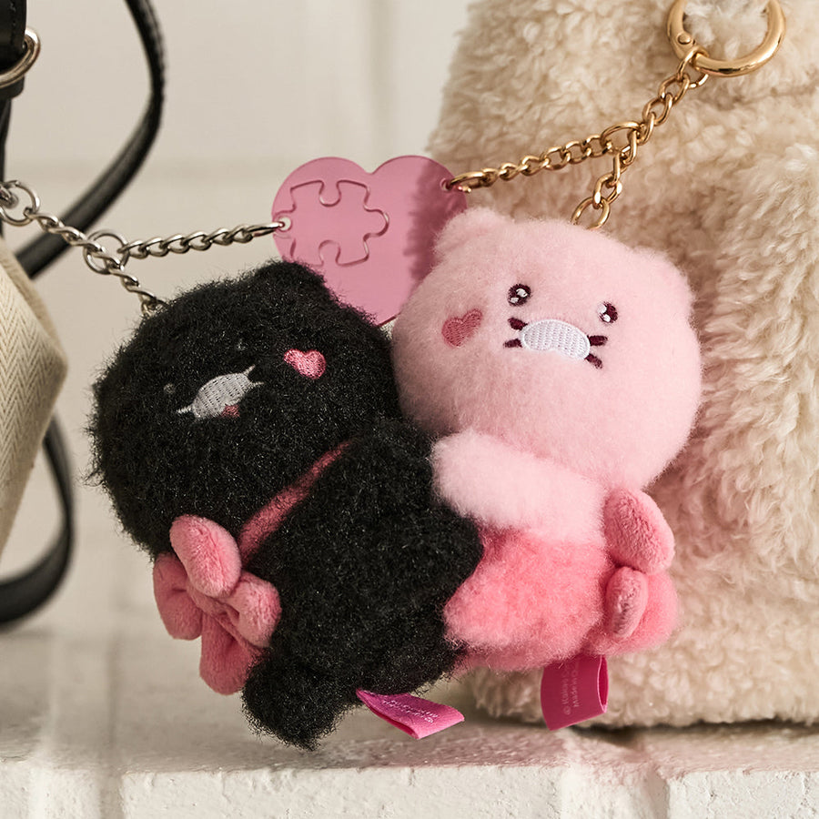 Kakao Friends - Black Magnet Keychain Plush Set Chunsik
