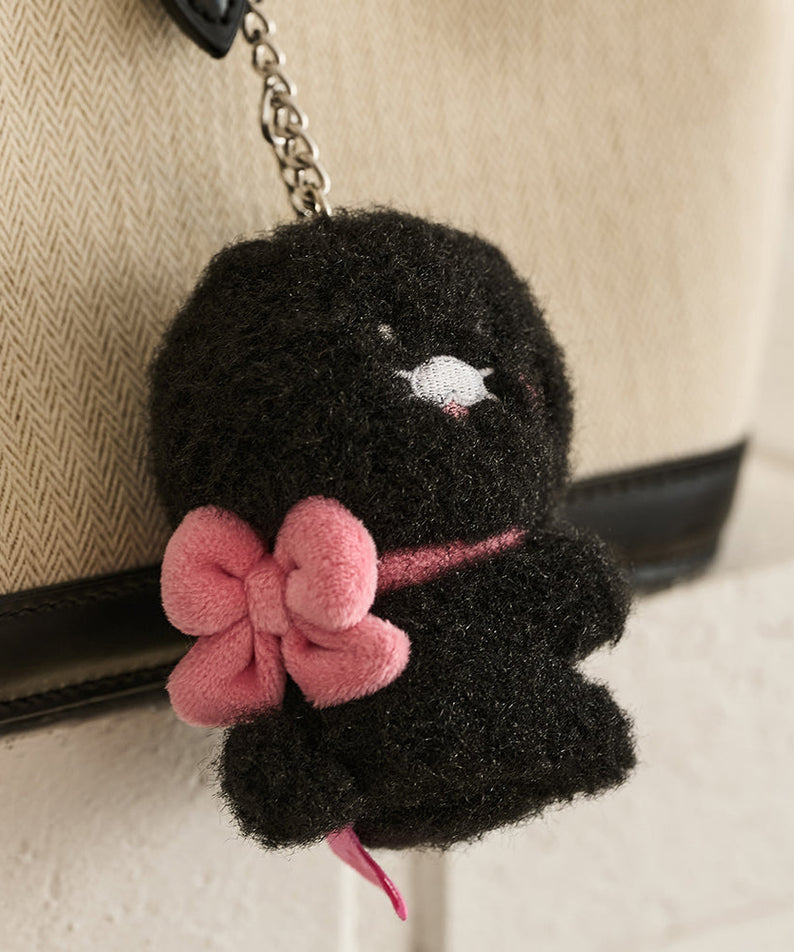 Black Magnet Keychain Plush Set Chunsik - Authentic Kakao Friends from Korea | Koolseoul