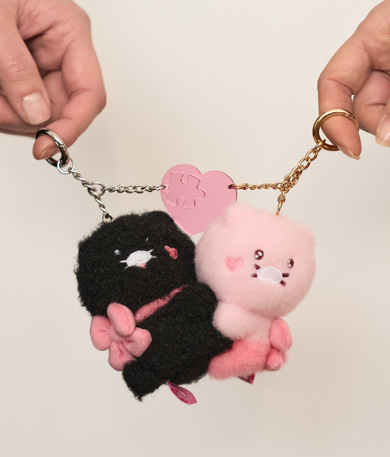 Black Magnet Keychain Plush Set Chunsik - Korean kawaii Kakao Friends | Koolseoul