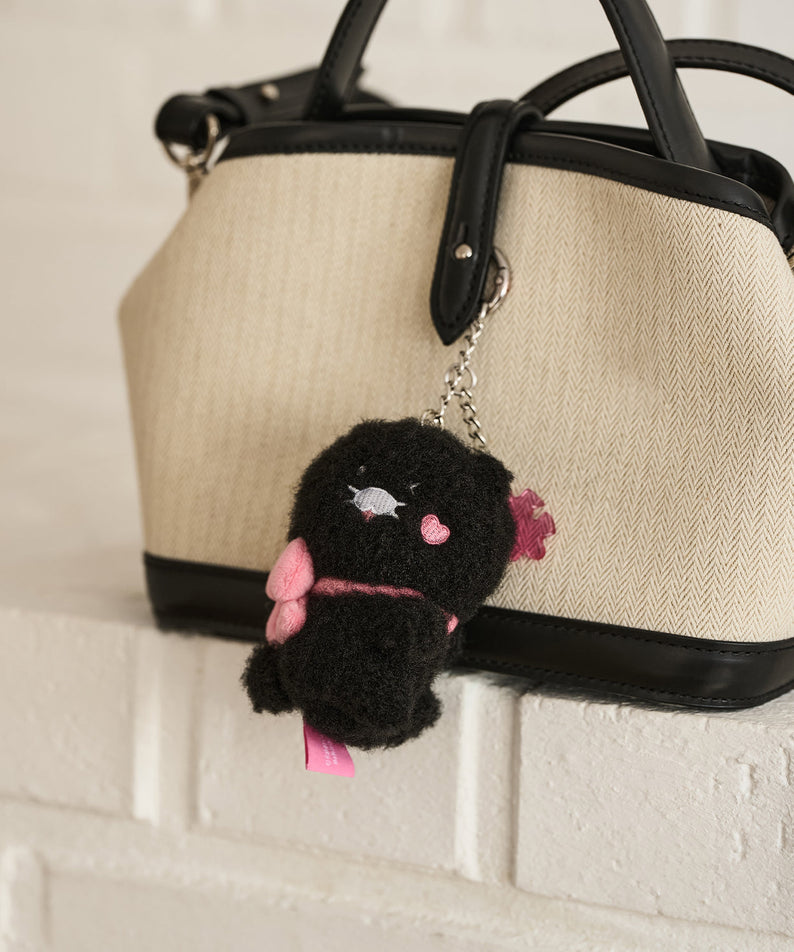 Black Magnet Keychain Plush Set Chunsik - Korean kawaii Kakao Friends | Koolseoul