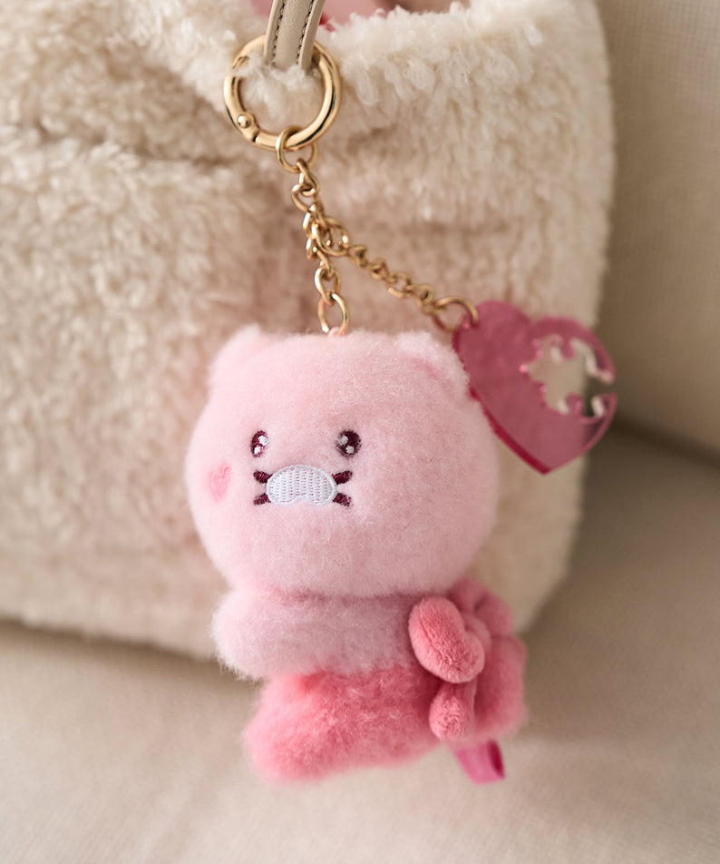 Black Magnet Keychain Plush Set Chunsik - Korean kawaii Kakao Friends | Koolseoul