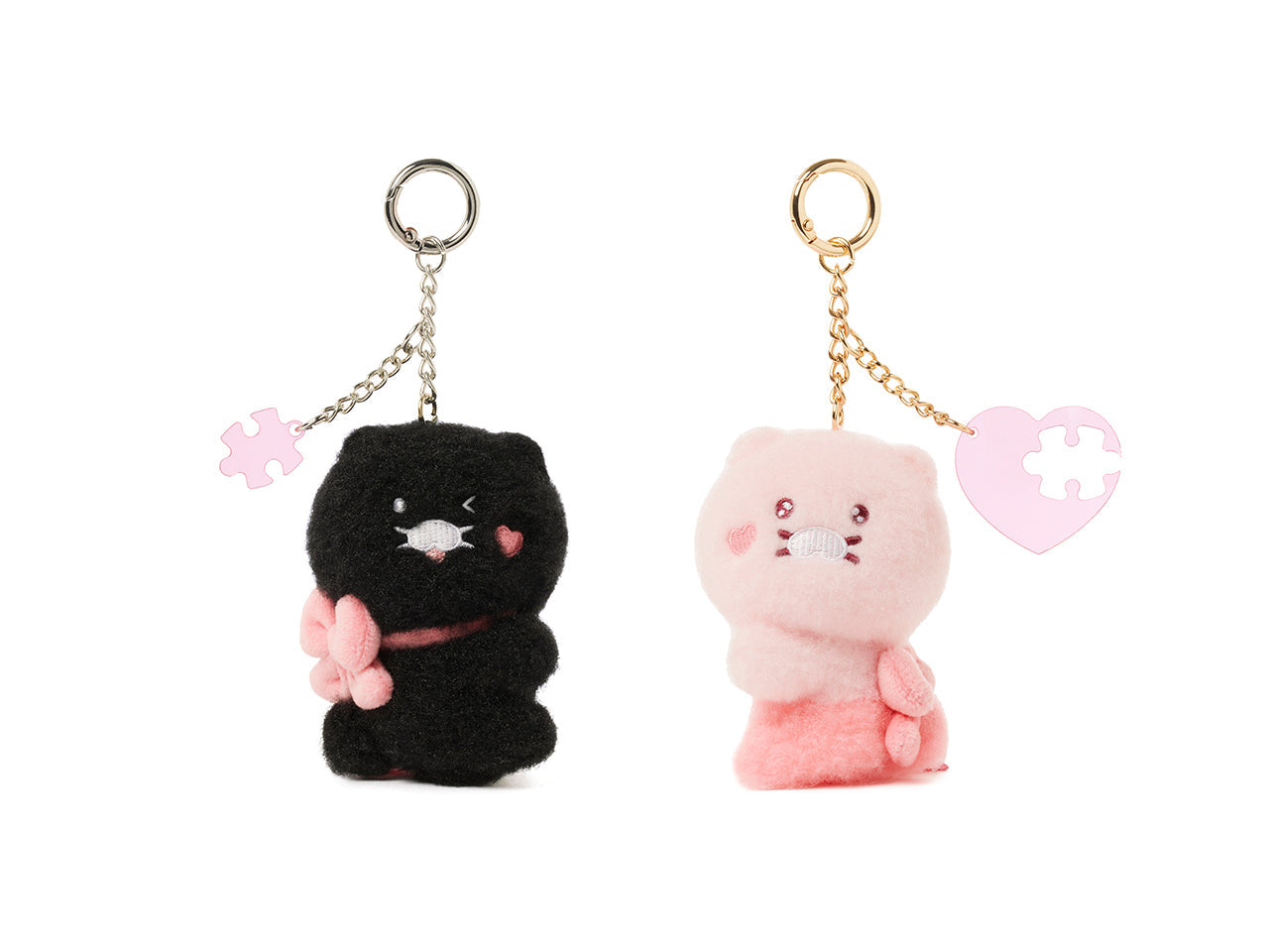 Black Magnet Keychain Plush Set Chunsik - Korean kawaii Kakao Friends | Koolseoul