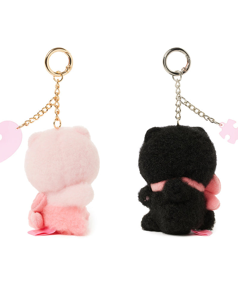 Black Magnet Keychain Plush Set Chunsik - Official Kakao Friends merchandise | Koolseoul