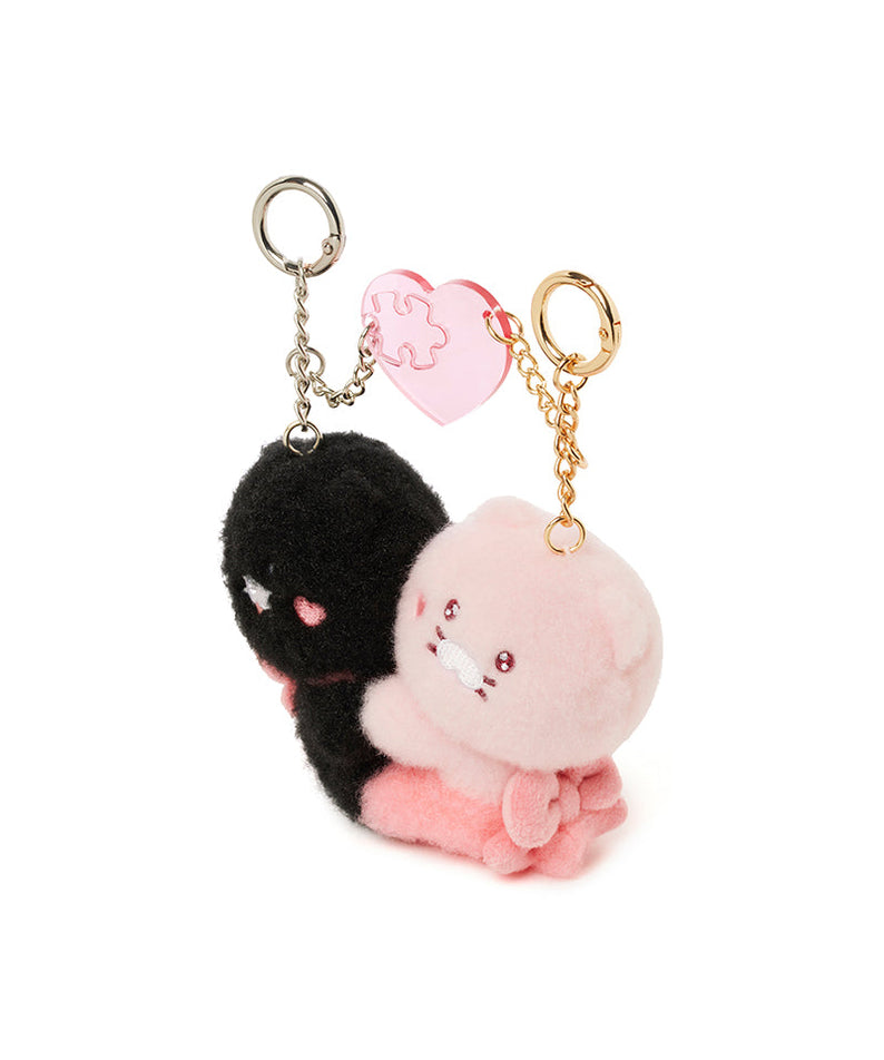 Black Magnet Keychain Plush Set Chunsik - Authentic Kakao Friends from Korea | Koolseoul