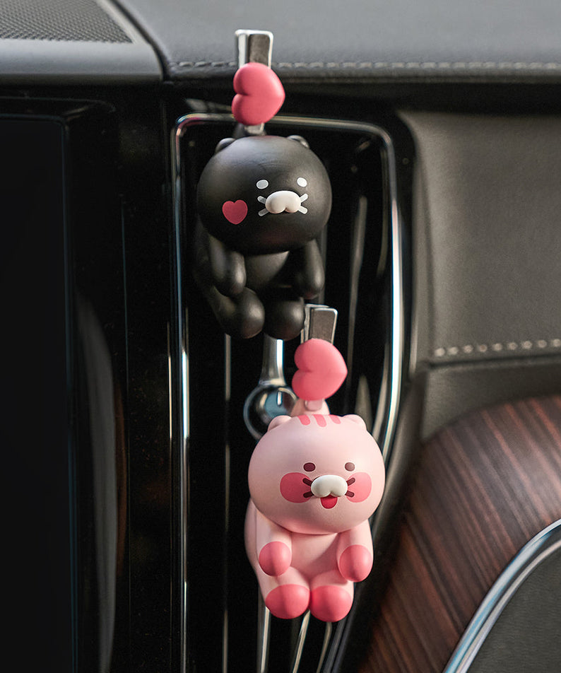 Black Car Air Freshener Rose Chunsik - Authentic Kakao Friends from Korea | Koolseoul