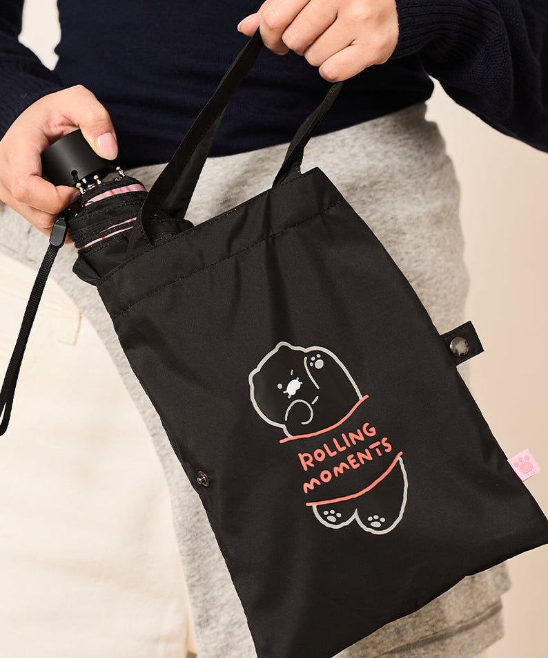 Black MiniPochette Umbrella Chunsik - Official Kakao Friends merchandise | Koolseoul