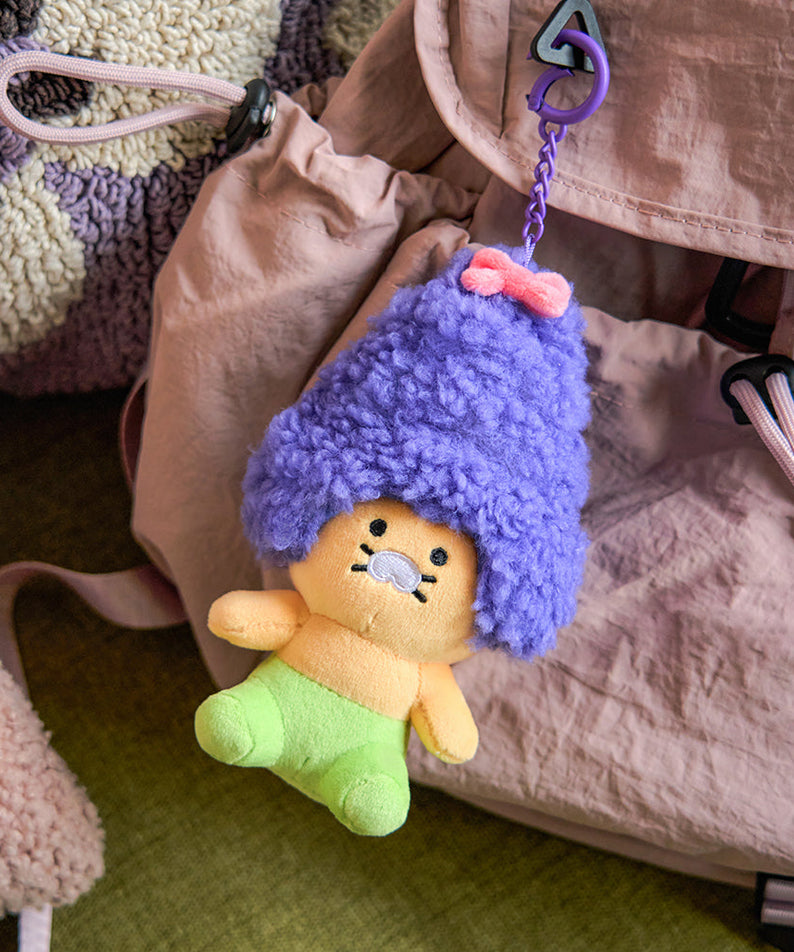 Purple Keychain Plush Chunsik - Korean kawaii Kakao Friends | Koolseoul