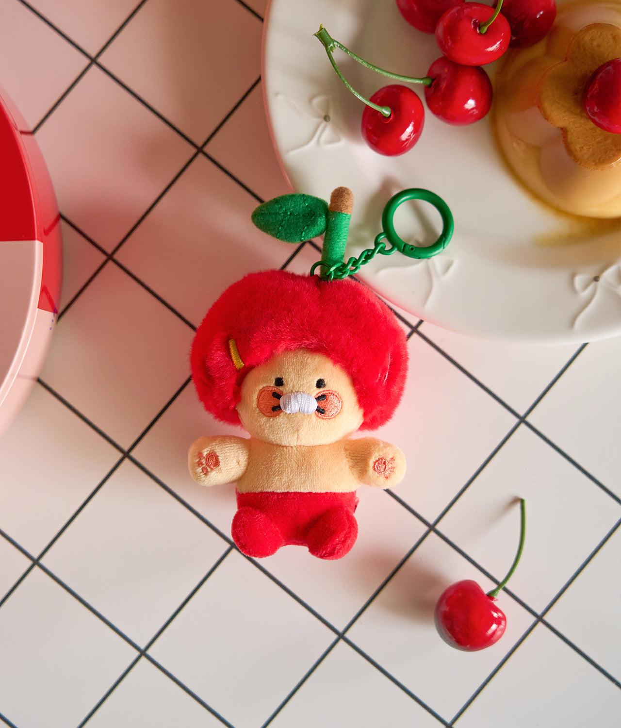 Red Keychain Plush Chunsik - Official Kakao Friends merchandise | Koolseoul