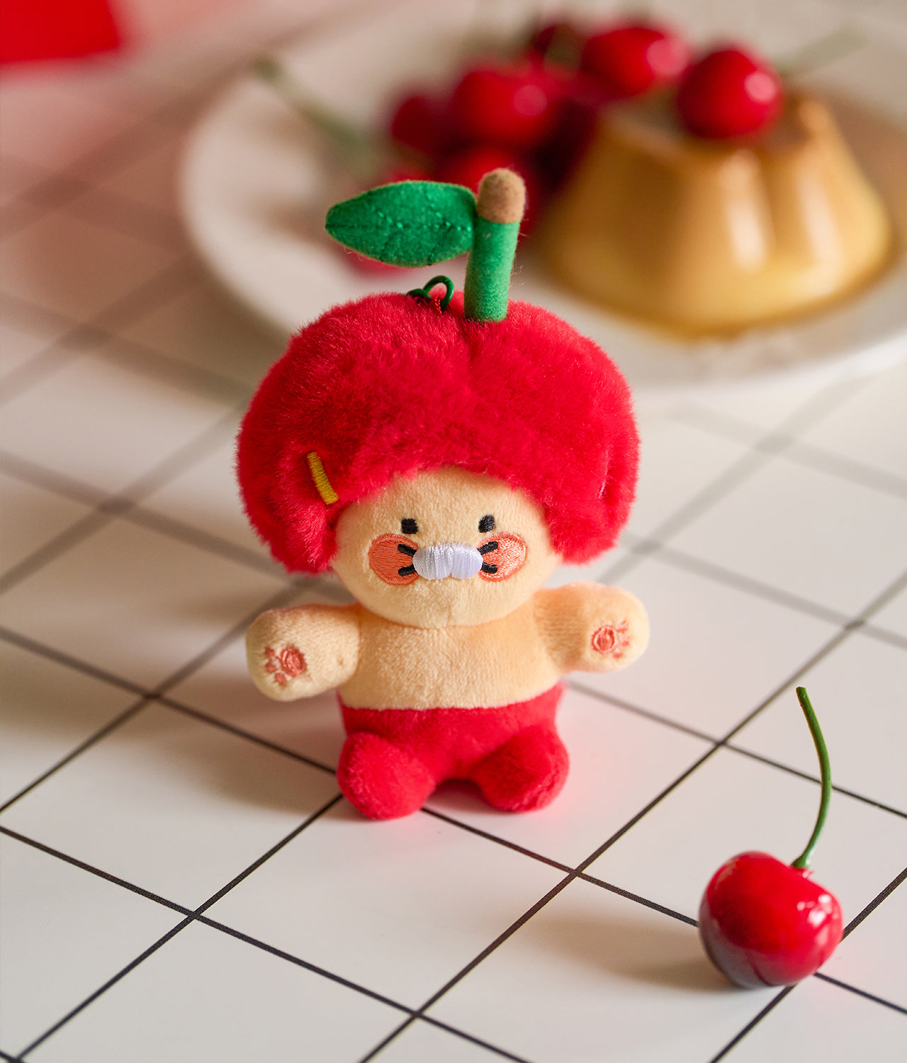Red Keychain Plush Chunsik - Korean kawaii Kakao Friends | Koolseoul