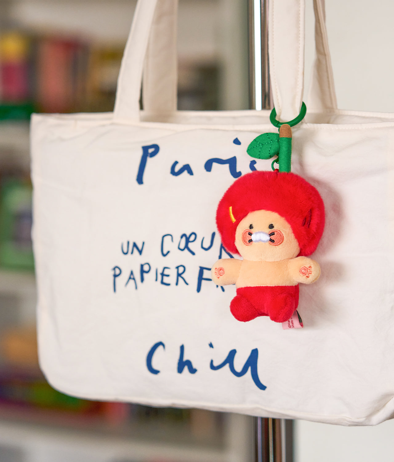Red Keychain Plush Chunsik - Authentic Kakao Friends from Korea | Koolseoul