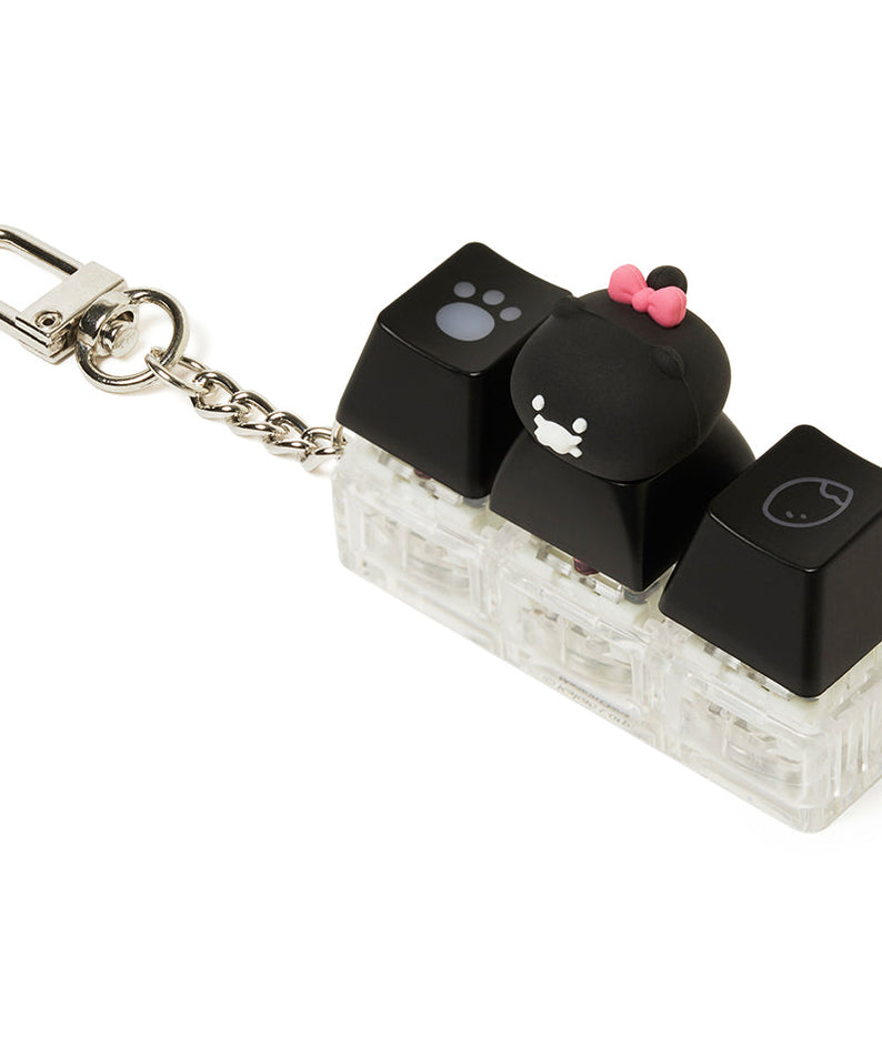 Black LEDCasquette Figurine Keychain Chunsik - Korean kawaii Kakao Friends | Koolseoul
