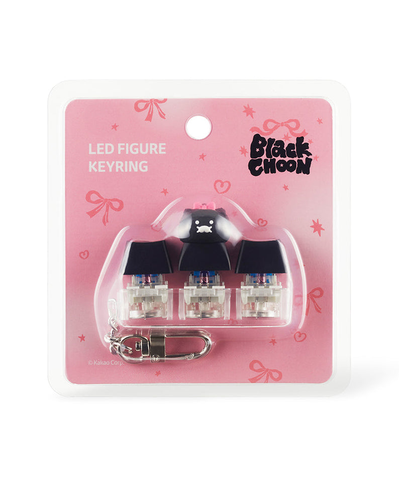 Black LEDCasquette Figurine Keychain Chunsik - Authentic Kakao Friends from Korea | Koolseoul