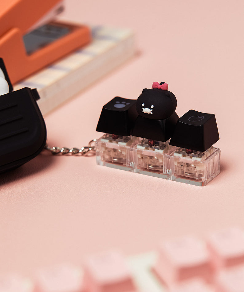 Black LEDCasquette Figurine Keychain Chunsik - Official Kakao Friends merchandise | Koolseoul