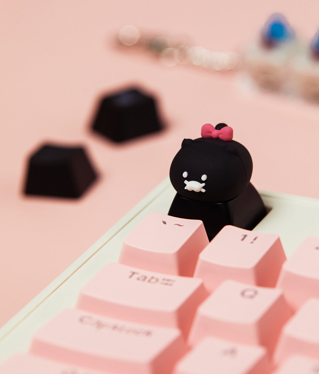 Black LEDCasquette Figurine Keychain Chunsik - Authentic Kakao Friends from Korea | Koolseoul
