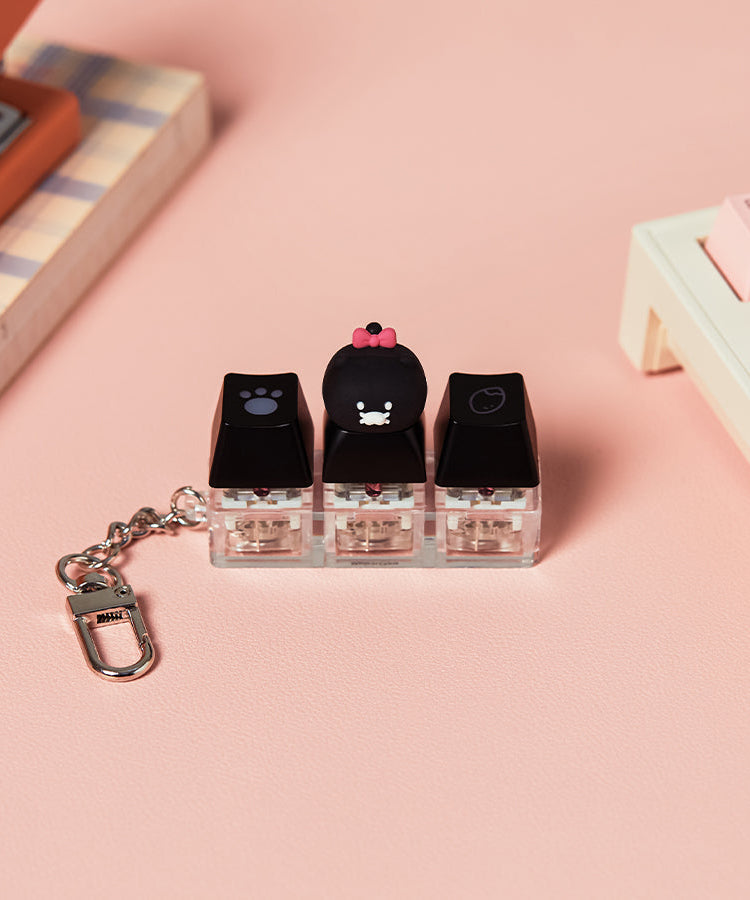 Black LEDCasquette Figurine Keychain Chunsik - Official Kakao Friends merchandise | Koolseoul