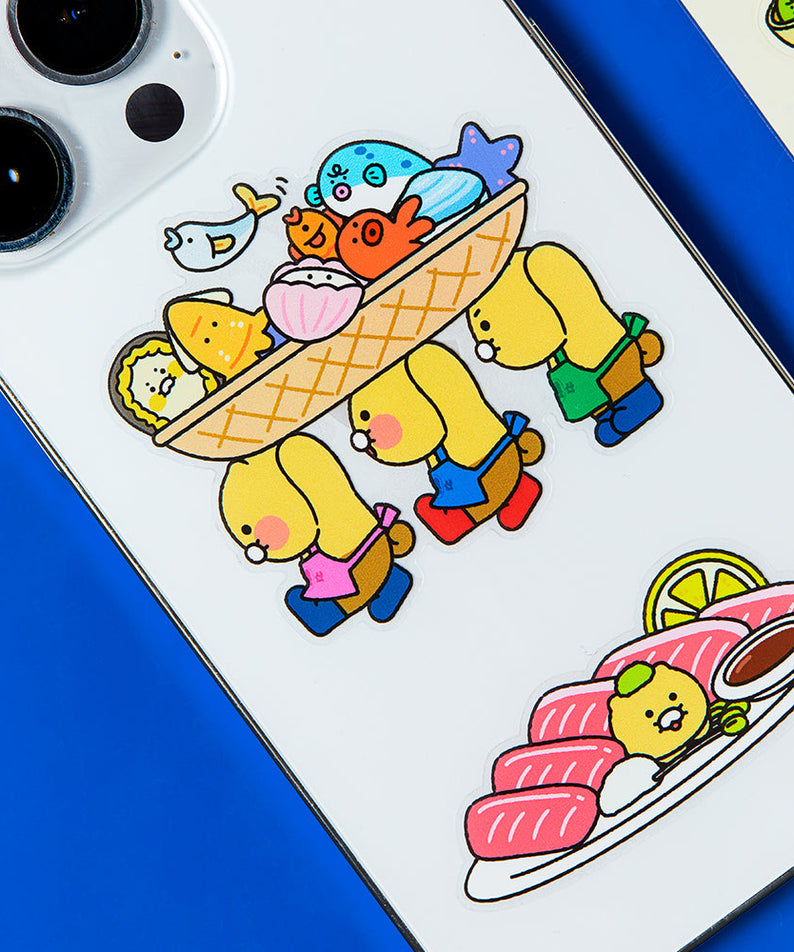 TransparentAutocollant Friends Sticker - Korean kawaii Kakao Friends | Koolseoul