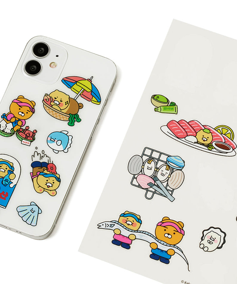 TransparentAutocollant Friends Sticker - Korean kawaii Kakao Friends | Koolseoul