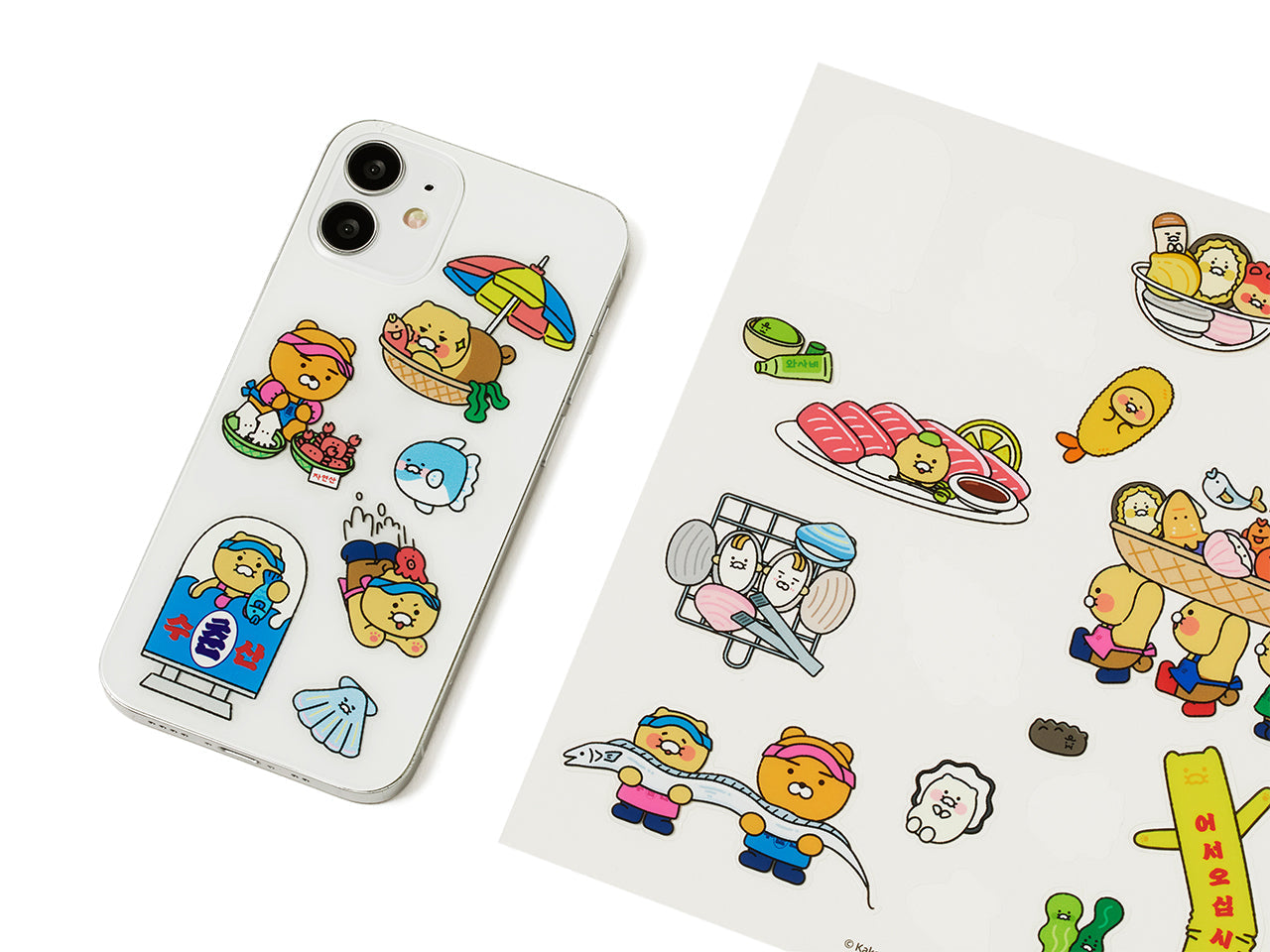 TransparentAutocollant Friends Sticker - Korean kawaii Kakao Friends | Koolseoul